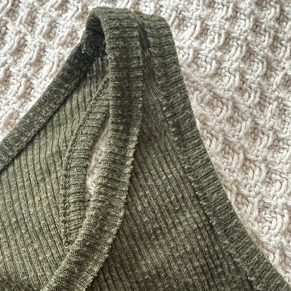 Free People Dark Olive Green Tank Top - Size Medium - Picture 5 of 5